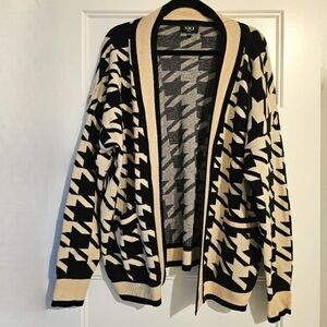 Vici Women's Houndstooth Cardigan Sz medium